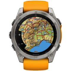 Умные часы Garmin Fenix 8 51mm AMOLED Sapphire, Titanium Spark Orange, 010-02905-11