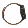 Умные часы Garmin Fenix 8 Pro 51mm AMOLED Sapphire, Titanium Carbon Gray, Chestnut Leather Band, 010-03199-40
