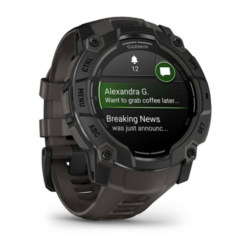 Умные часы Garmin Instinct 3 50mm AMOLED, Black, Charcoal Band, 010-03020-00