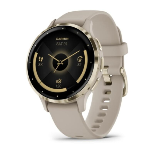 Умные часы Garmin Venu 3S, Soft Gold/Gray, 010-02785-02