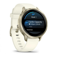 Умные часы Garmin Venu 4 41mm, Lunar Gold, Bone Silicone Band, 010-03013-00