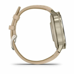 Умные часы Garmin Venu 4 41mm, Lunar Gold, Leather Band, 010-03013-03