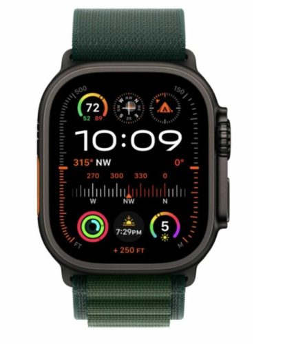 Умные часы Apple Watch Ultra 2 49mm, Black Titanium Case, Dark Green Alpine Loop L